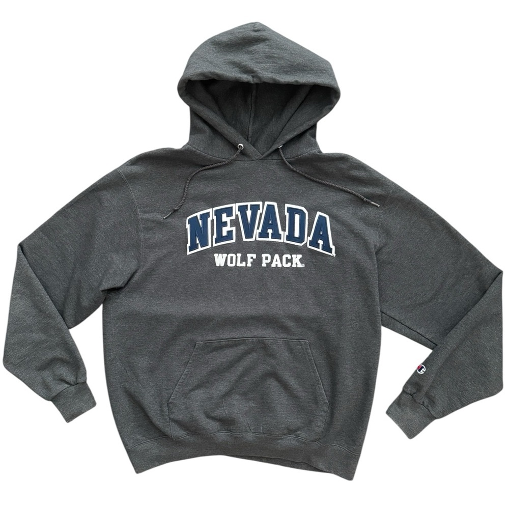 Champion Nevada Wolf Pack Charcoal Gray Hoodie Sweatshirt